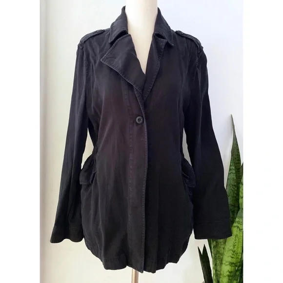 All Saints Kaiya Ink Blue Utility Jacket 4​​​​​ - Picture 2 of 10